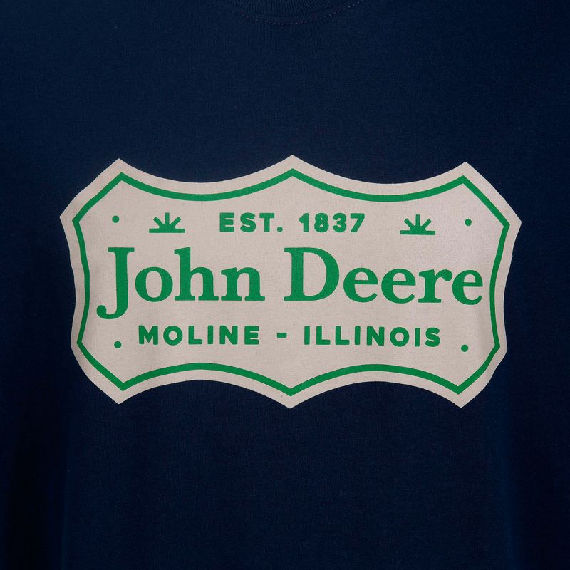 Camiseta John Deere Logo Retro - Azul Marino