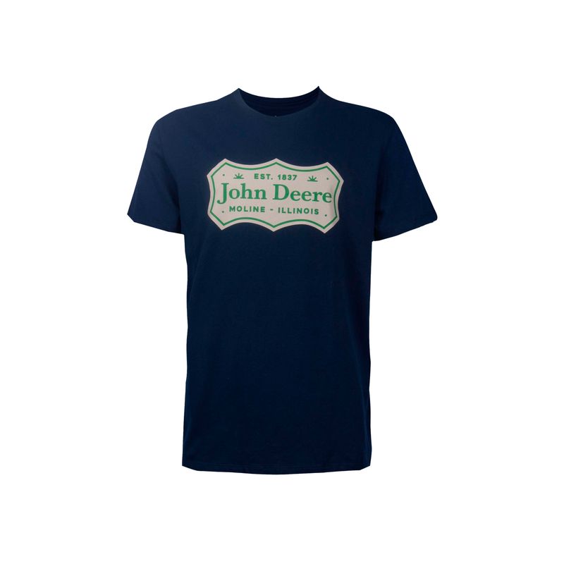 Camiseta John Deere Logo Retro - Azul Marino