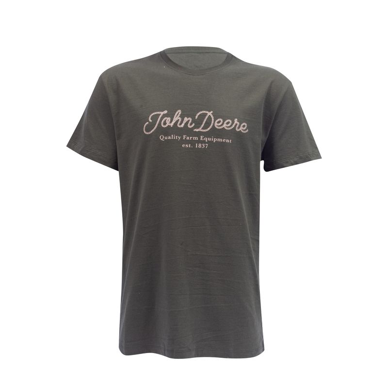 Camiseta John Deere Cursiva - Verde Militar