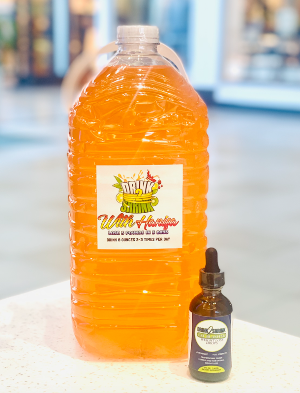 DRINK2SHRINK 1 WEEK SUPPLY Lose Up To 5 Pounds in 5 Days (Not Premade),  and 1 Bottle of Fat Blasting Drops