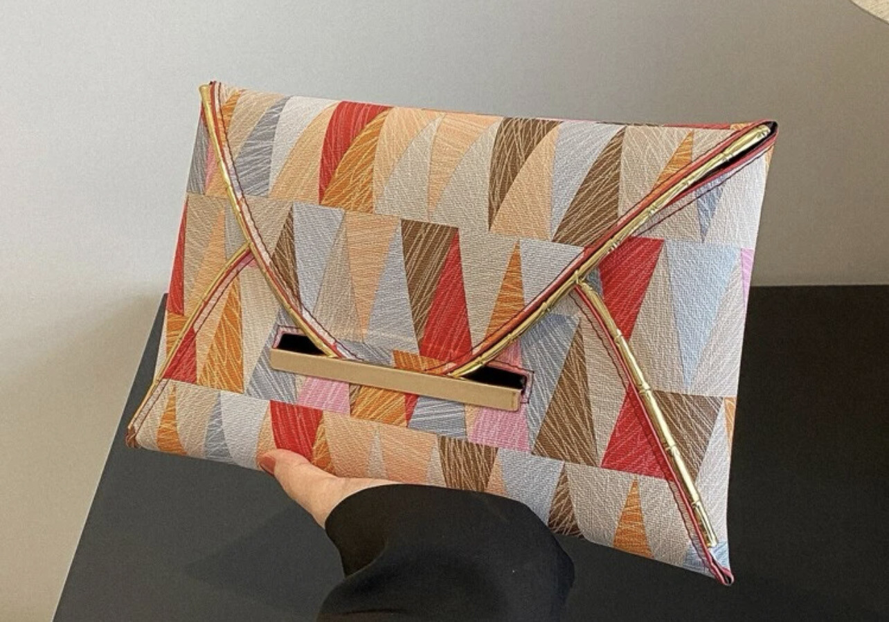 Color Block Envelope Bag