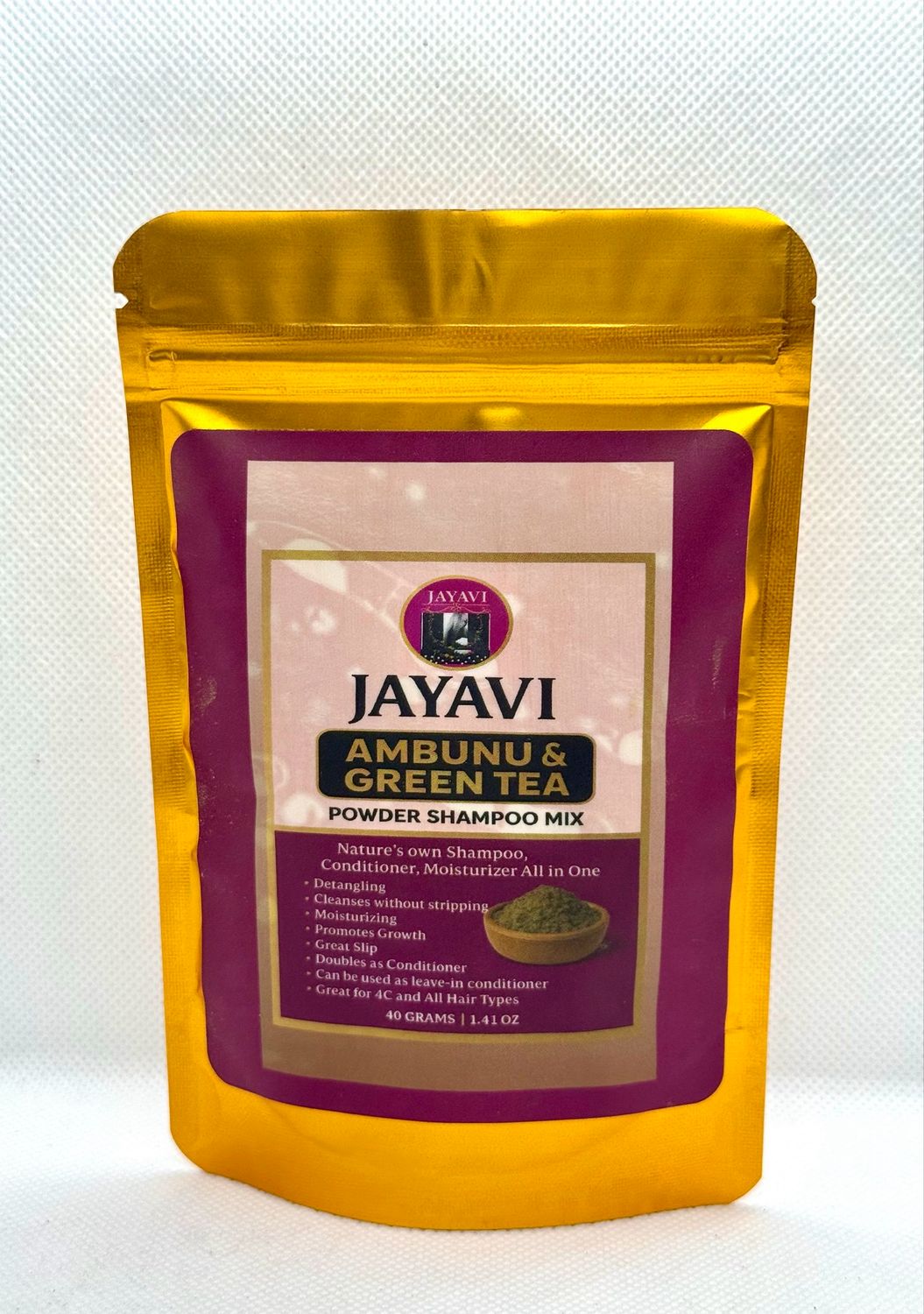 JAYAVI Ambunu &amp; Green Tea Powder Shampoo