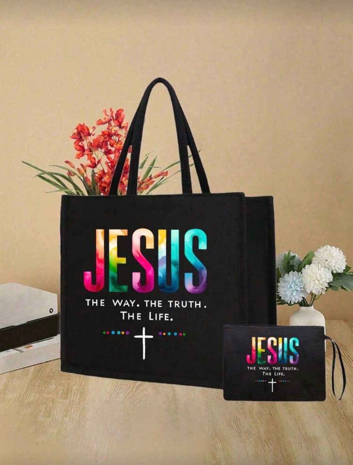 JAYAVI Jesus Tote Bag 