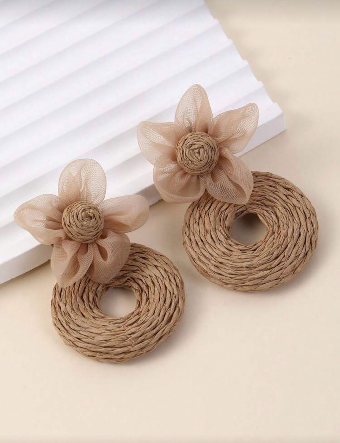 JAYAVI Bamboo Flower Earrings 