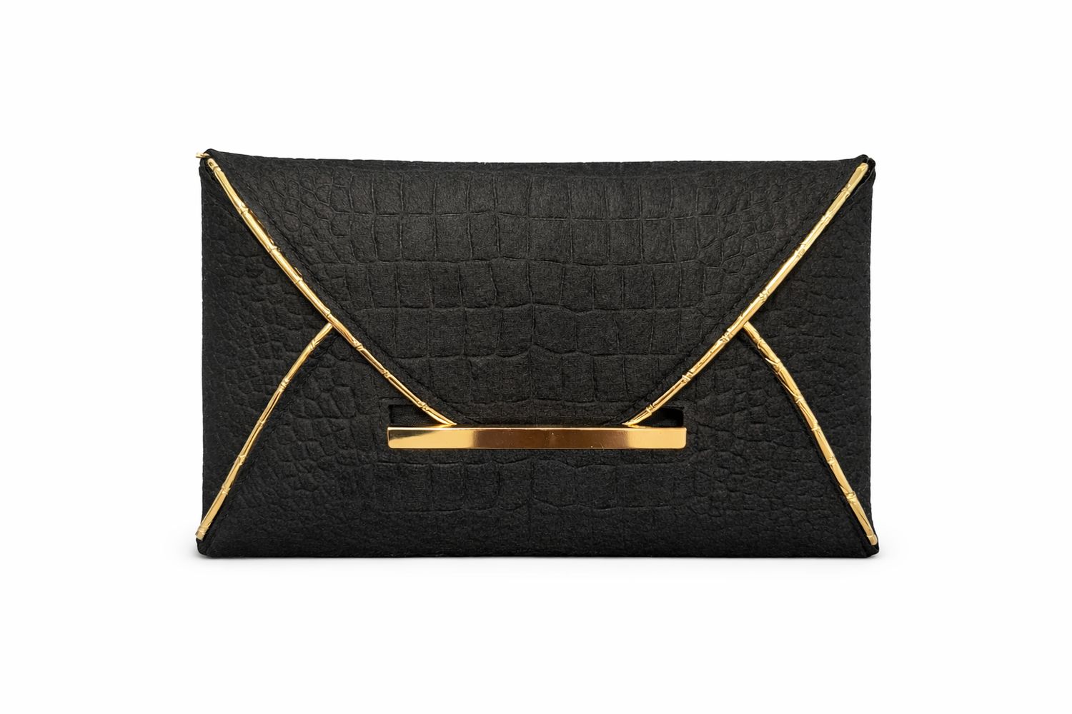 JAYAVI Envelope Bag (Black Embossed)