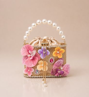 JAYAVI Luxueuse Floral Pearl Bag