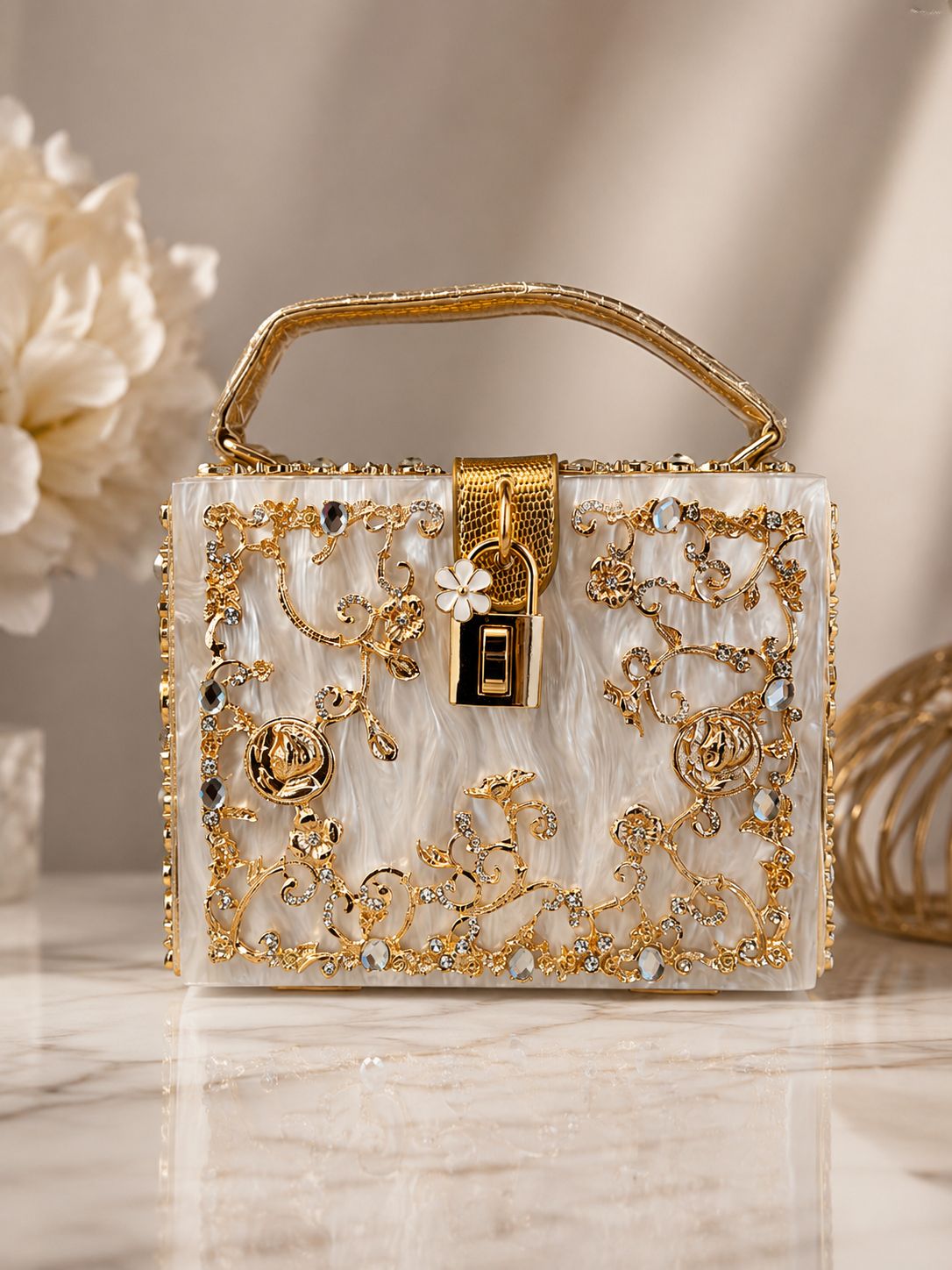 JAYAVI Goldie Loc Purse (White) 