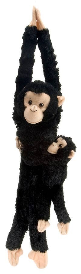 Wild Republic - Hanging Chimpanzee with Baby Stuffed Animal - 20"