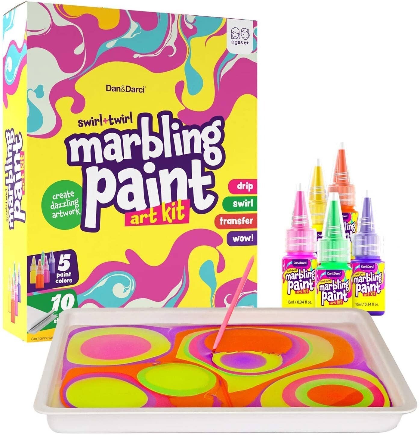 Dan&Darci - Dan&Darci Marbling Paint Art Kit for Kids