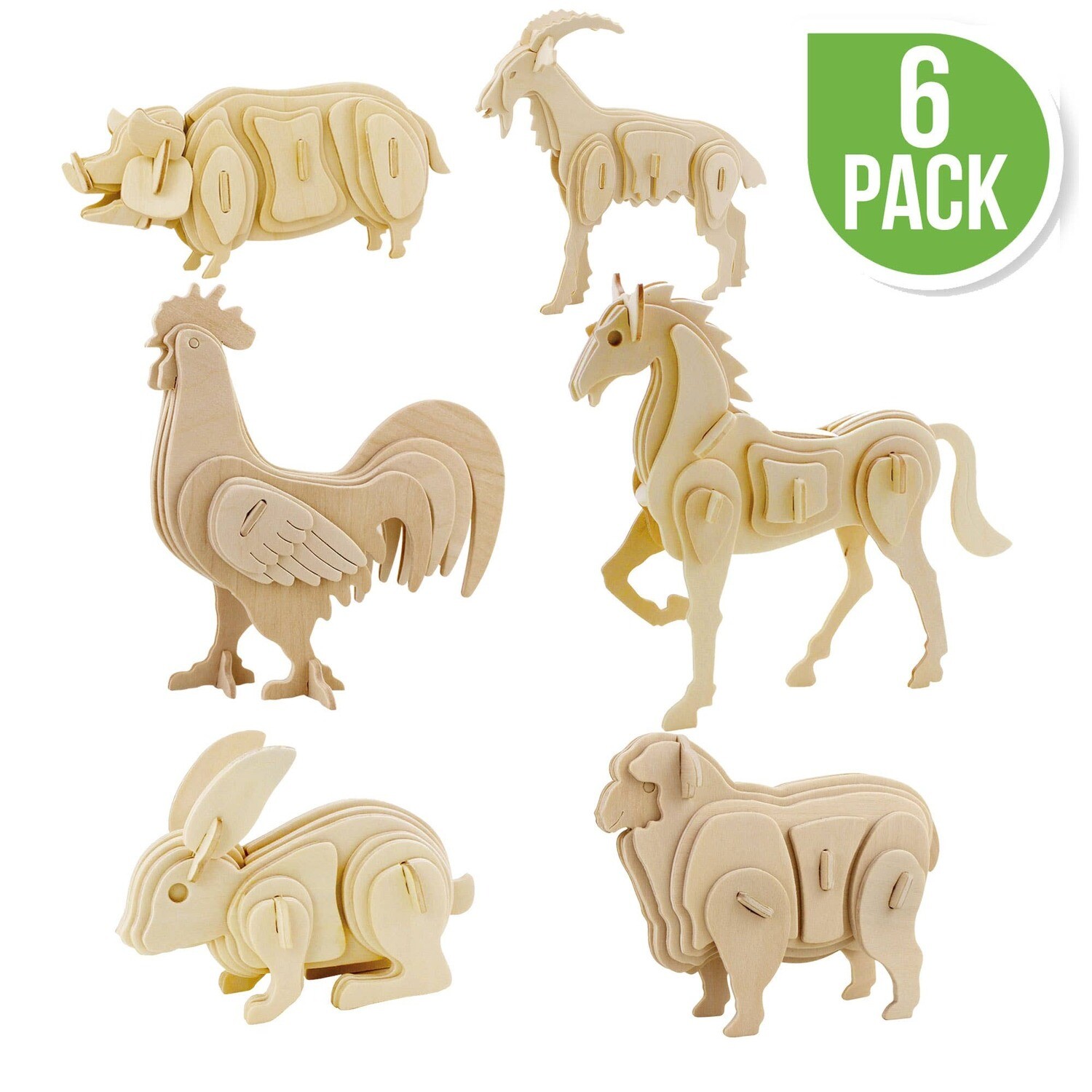 3d wooden hotsell animal puzzles