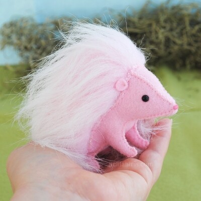 Pink Hedgehog DIY Stuffed Animal Sewing Kit