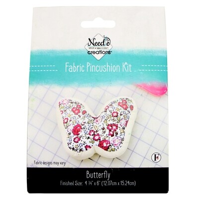NEEDLE CREATIONS Fabric Pincushion Kit - Butterfly