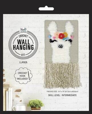 Crochet wall hanging kit - llama