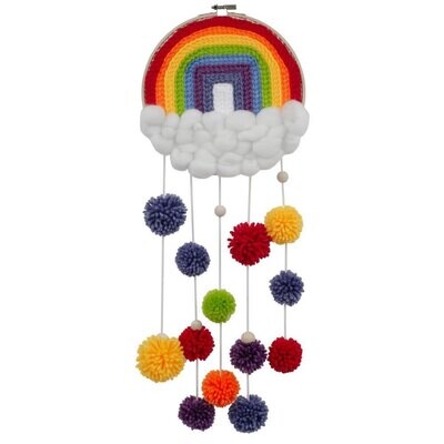 Crochet wall hanging kit - Rainbow