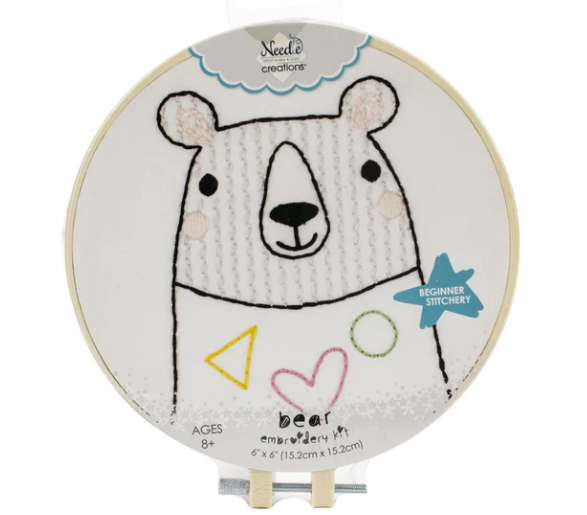 Easy beginner embroidery bear