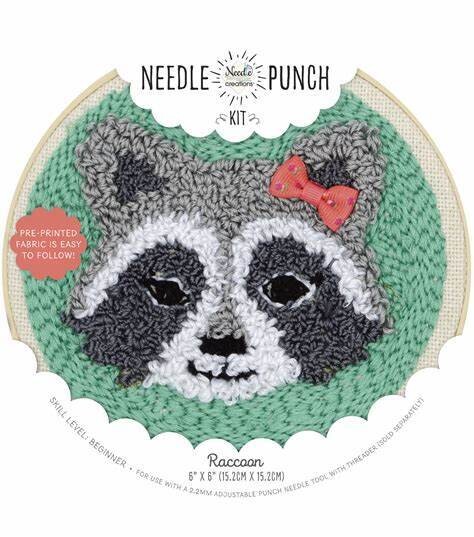Needle punch raccoon