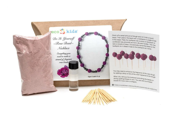 Eco Kids rose bead necklace kit