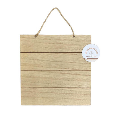 Angels Craft - Wood Board Slate w/ Jute Hanger