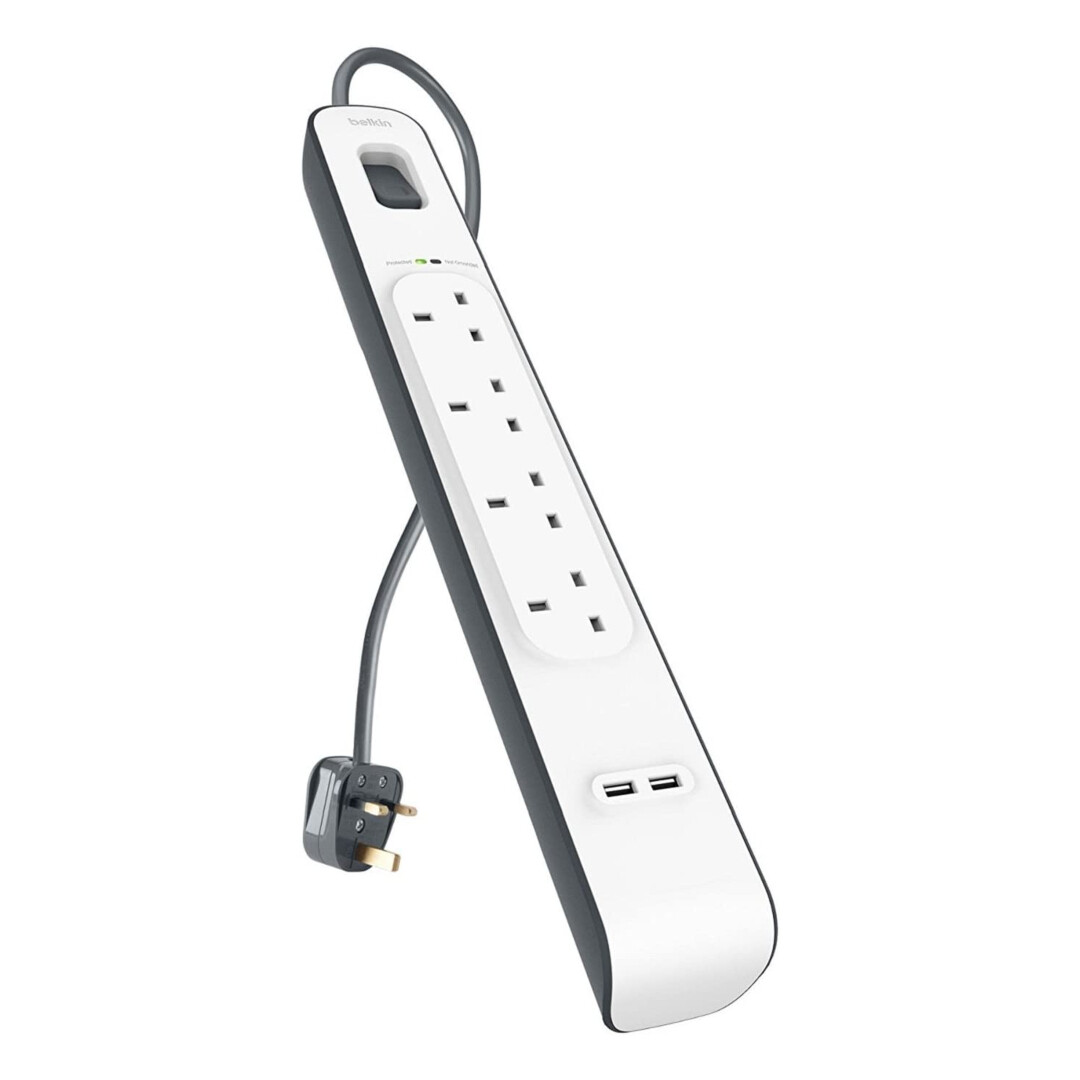 Belkin Surge Protection 2 USB Extension Lead Strip