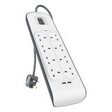 Belkin SurgePlus USB Surge Protector (2 USB, 8-Outlet) Extension Lead Strip