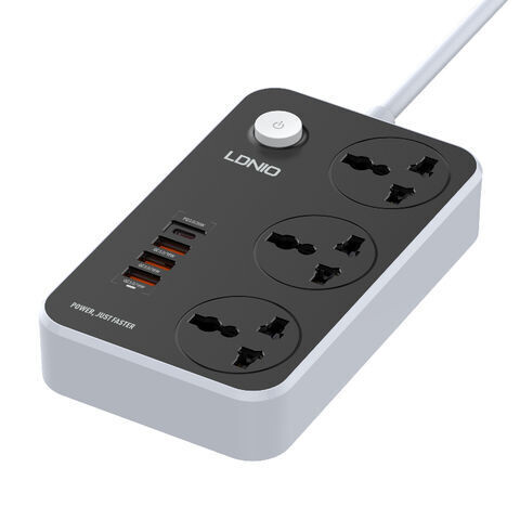 LDNIO SC3412 Multi Universal Power Strip (3 Outlet + 4 USB)