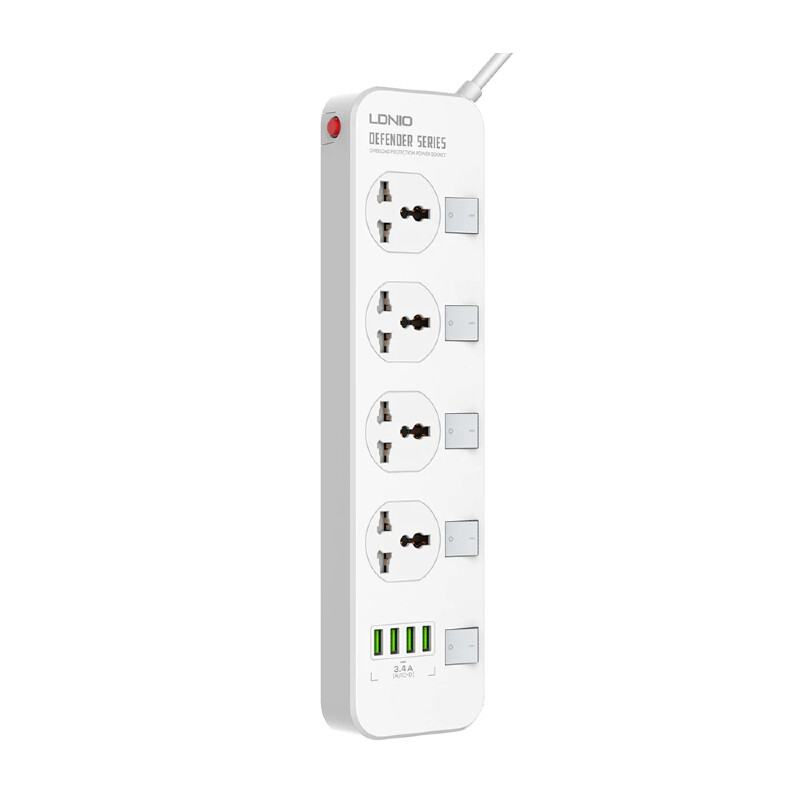 LDNIO SC4408 Universal Power Strips (4 Outlet + 4 USB)