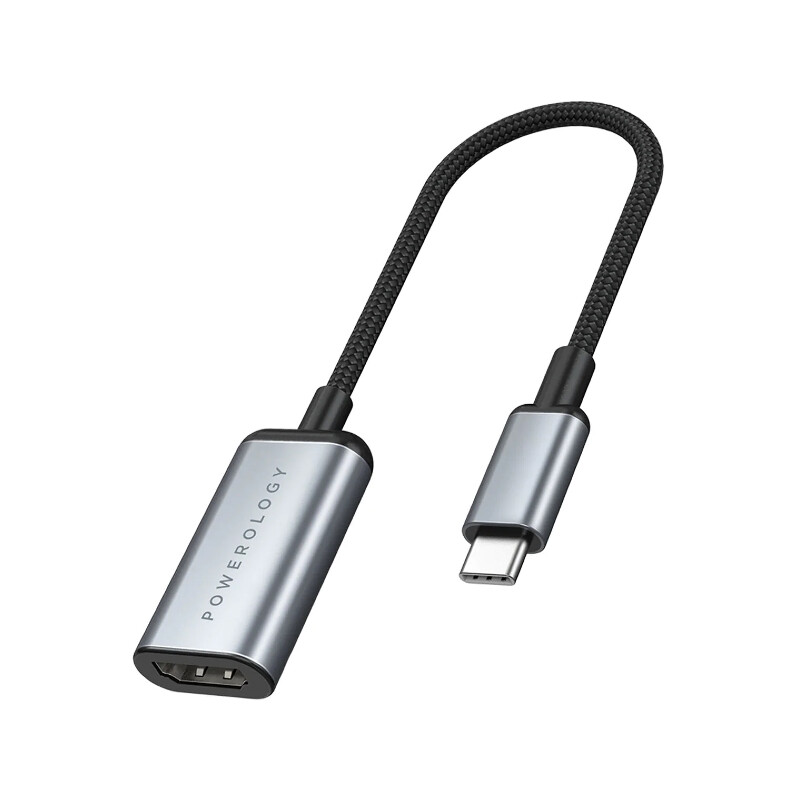 Powerology Short Cable Type-C to 4K HDMI Hub