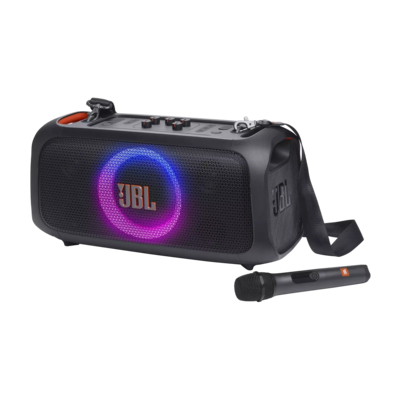 JBL PartyBox On-the-Go Essential - Portable Party Speaker with Built-In Lights and Wireless Mic