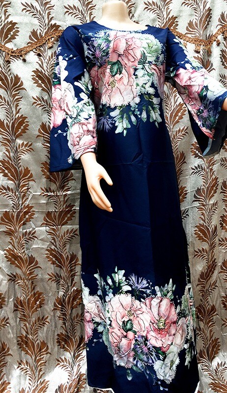Stoned Blue bell sleeve kaftan