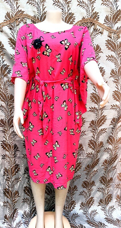 Pink three quarter cowl gown