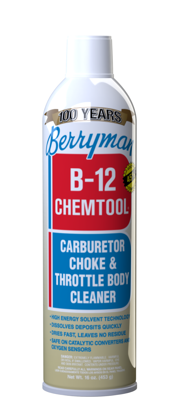 12 x B-12 Chemtool Carburetor, Choke & Throttle Body Cleaner Aerosol 16oz (453g)