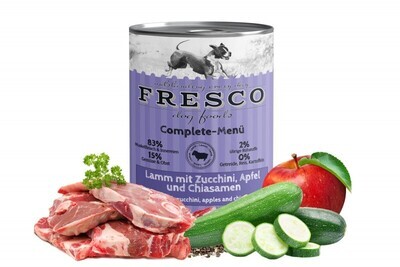 FRESCO Complete-Menü Lamm mit Zucchini, Apfel und Chiasamen (haltbares B.A.R.F.)