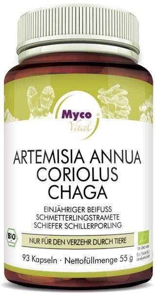 Mycovital Artemsia Annua-Coriolus-Chaga Bio Pilz Pulver Kapseln