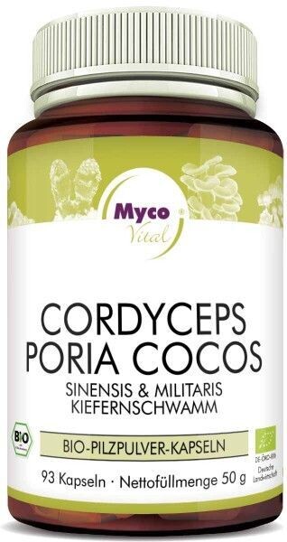 Mycovital CORDYCEPS-PORIA COCOS Bio-Pilzpulver-Kapseln