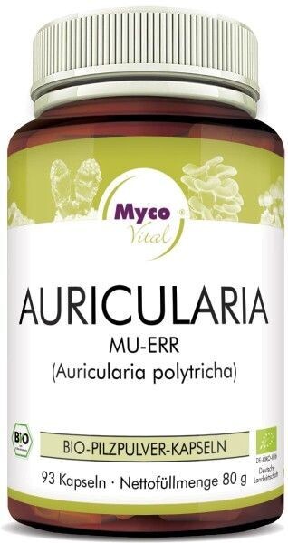 Mycovital AURICULARIA Bio-Vitalpilzpulver-Kapseln