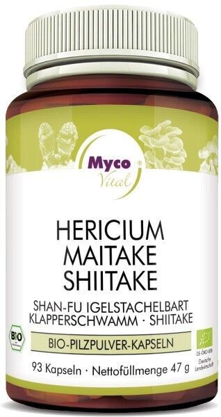 Mycovital HERICIUM-MAITAKE-SHIITAKE Bio-Pilzpulver-Kapseln
