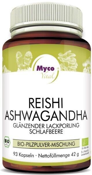 Mycovital REISHI-ASHWAGANDHA-Bio-Pulver-Kapseln