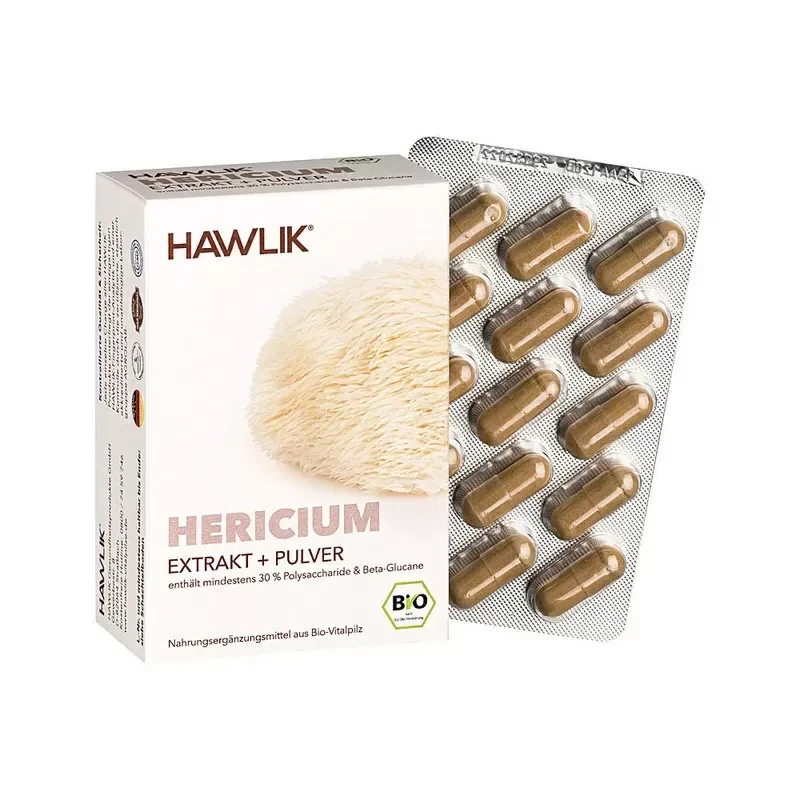 HAWLIK Bio Hericium
Extrakt + Pulver Kapseln