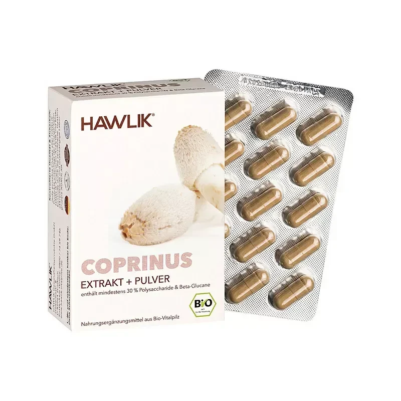 HAWLIK Bio Coprinus
Extrakt + Pulver Kapseln