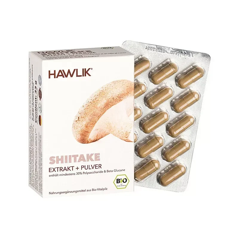 HAWLIK Bio Shiitake
Extrakt + Pulver Kapseln