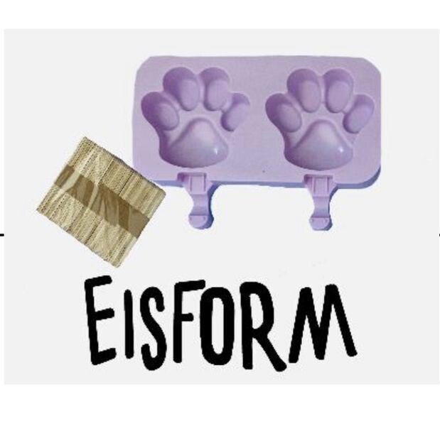 Sloofie Eisform  "Hundepfoten" mit Stiel groß