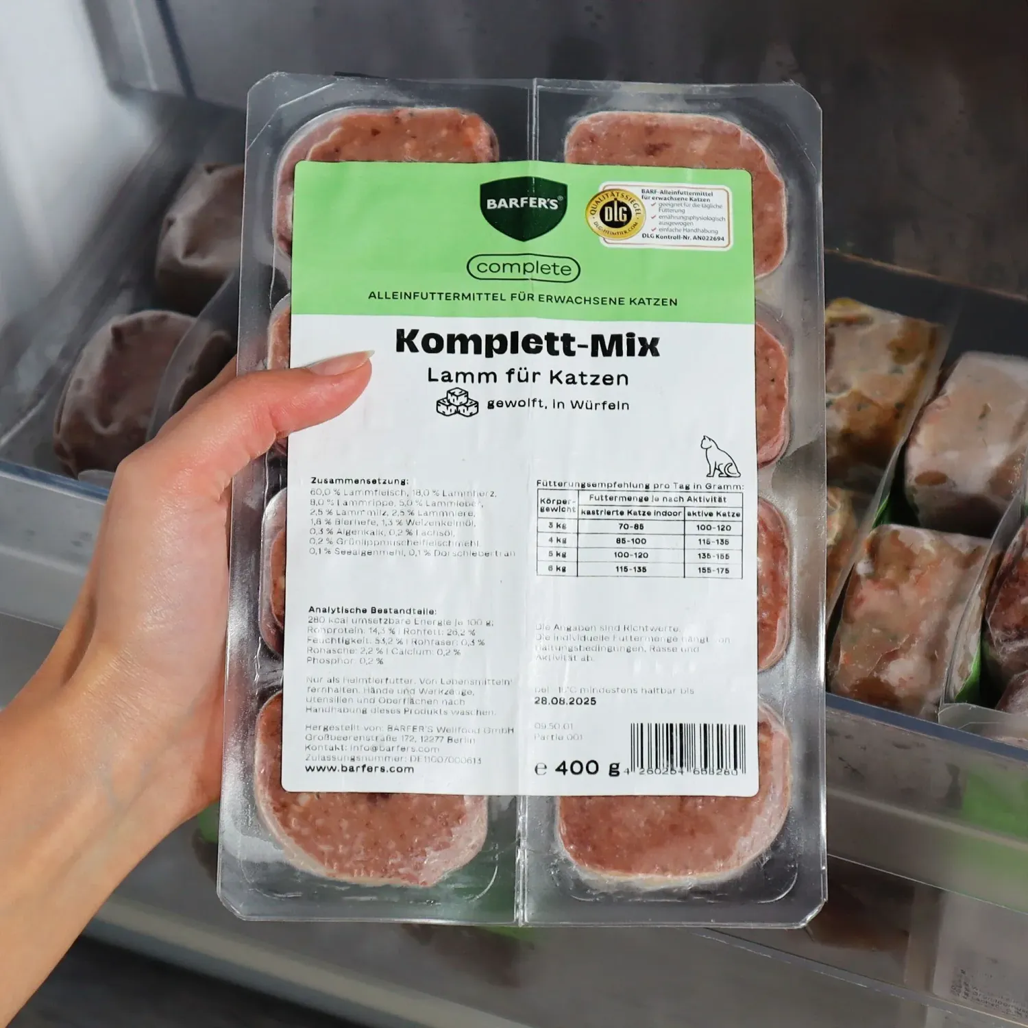 Komplettmix Lamm für Katzen Würfel