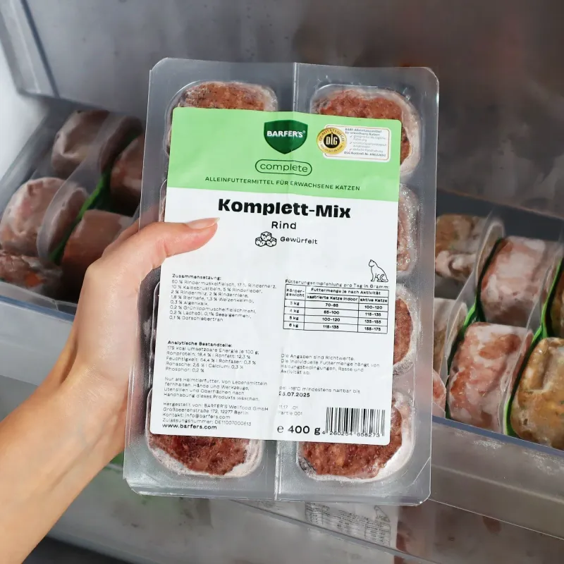 Komplettmix Rind für Katzen Würfel