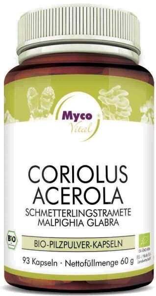 Mycovital CORIOLUS-ACEROLA Bio-Pilzpulver-Kapseln (SONDERMISCHUNG 3 GLÄSER)