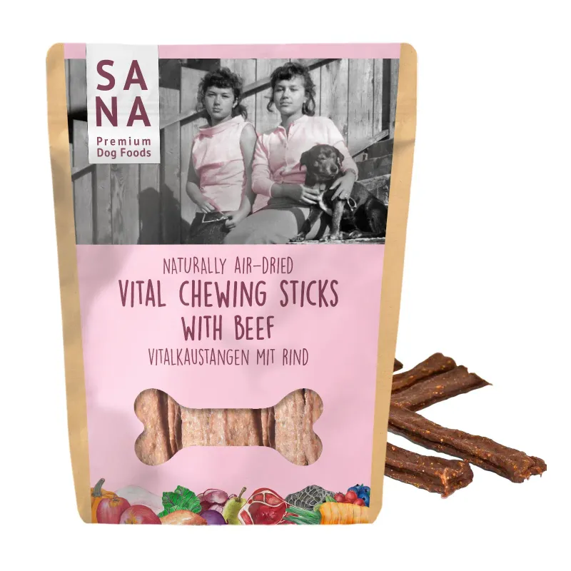 Vitalkaustange Rind mit Wildlachsöl SANA DOG Vitalkaustange Rind mit Wildlachsöl SANA DOG