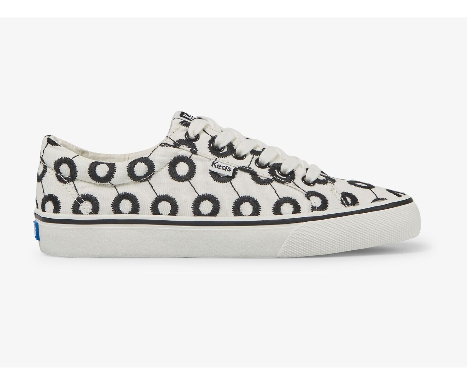 Jump Kick Leather Mod Embroidered White Black WF66254