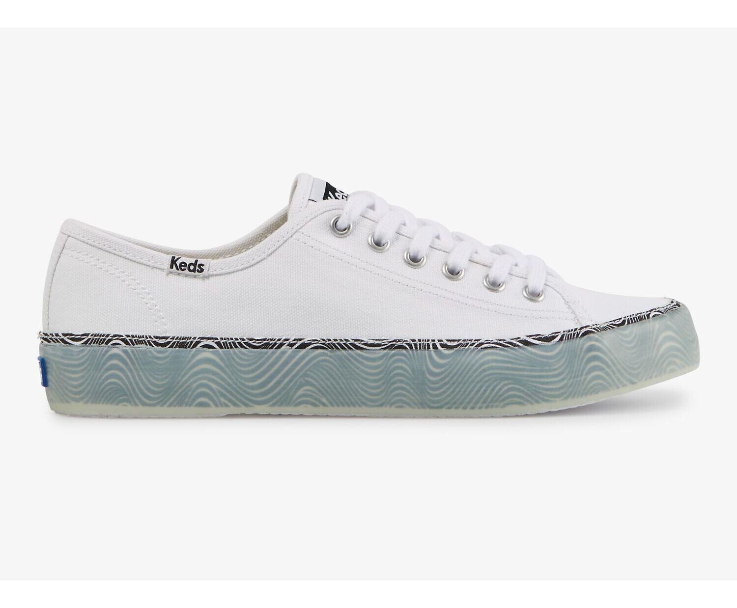 Kickstart Trippy Print Foxing White Sneaker WF66338
