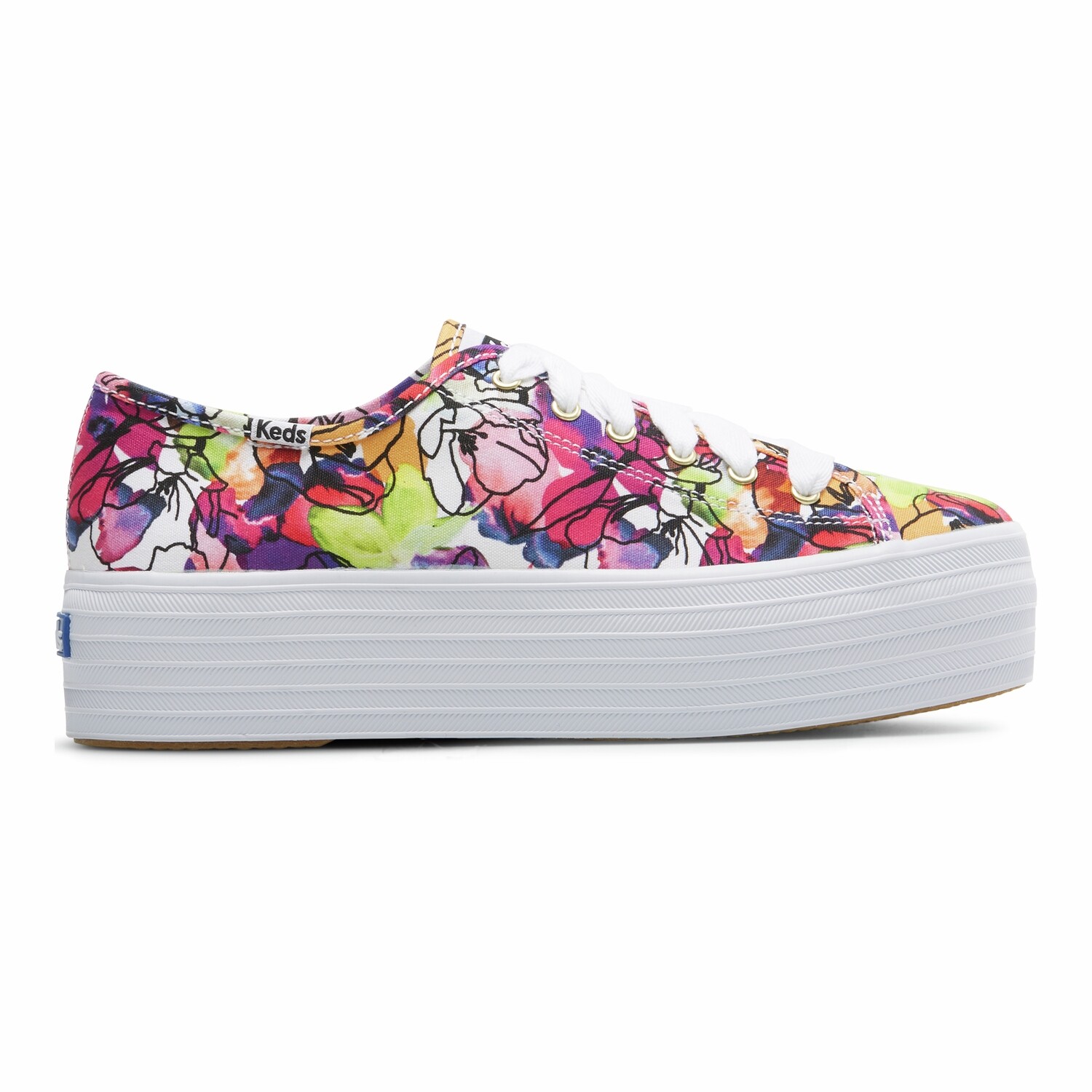 Triple Up WaterColor Flc White/Purple WF67220