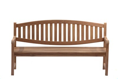 Classic curved back 1.8m teak seat Classic curved back 1.8m teak seat