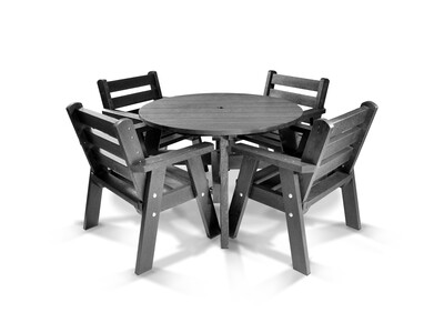Terrace Recycled Plastic Table and 4 chair set